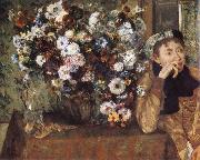 Edgar Degas Woman and chrysanthemum USA oil painting artist